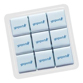 9 x 5g Printed Belgian chocolates