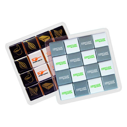 16 x 5g Printed Belgian chocolates