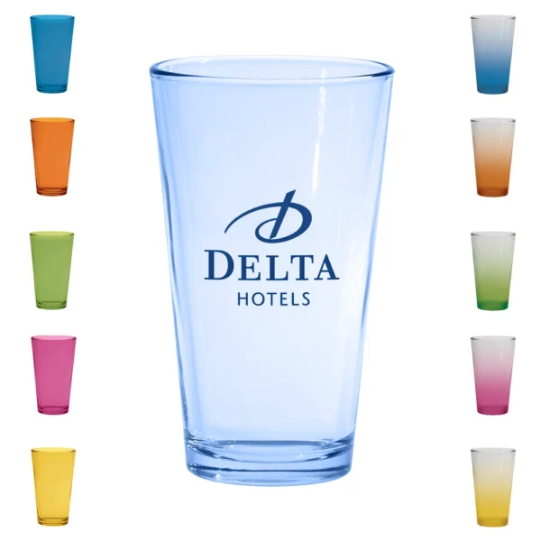 Colour Coated Conical Pint Glass