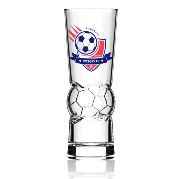 Custom Football Beer Glass with Logo