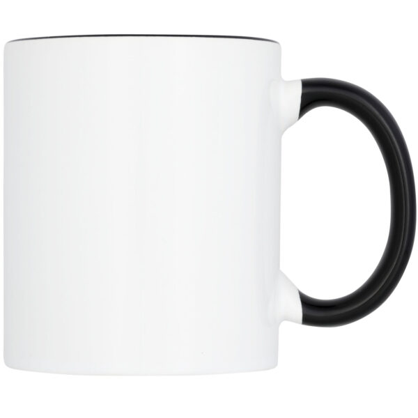 Pix 330 ml ceramic sublimation colour pop mug – Solid black front view