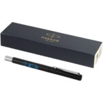 Parker Vector rollerball pen (black ink) – Solid black with logo