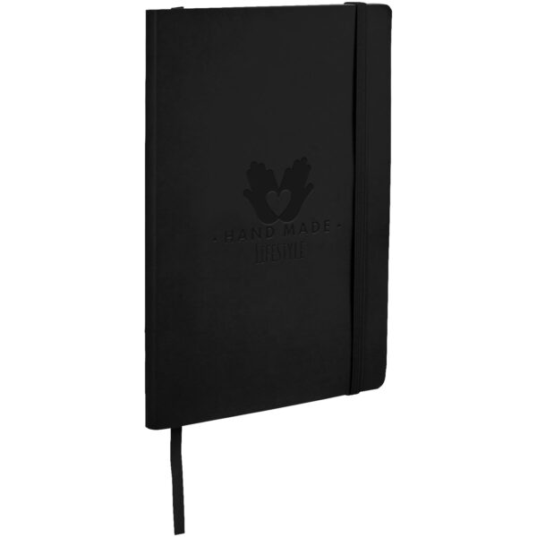 Classic A5 soft cover notebook – Solid black with logo