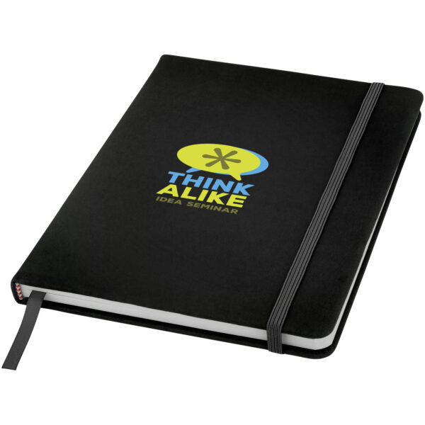Spectrum A5 hard cover notebook – Solid black with logo