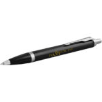 Parker IM ballpoint pen (blue ink) – Solid black with logo