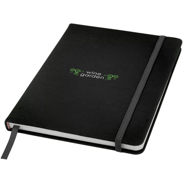 Spectrum A5 notebook with blank pages – Solid black with logo
