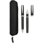 Carbon duo pen gift set with pouch (black ink) – Solid black extra view