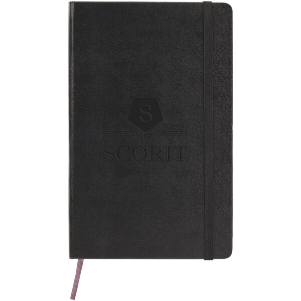 Moleskine Classic L hard cover notebook - ruled – Solid black with logo