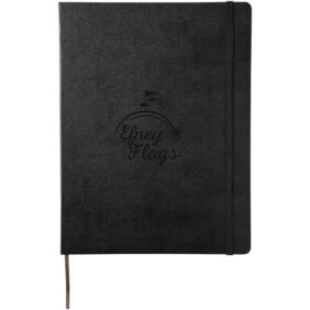 Moleskine Classic XL hard cover notebook - ruled – Solid black with logo