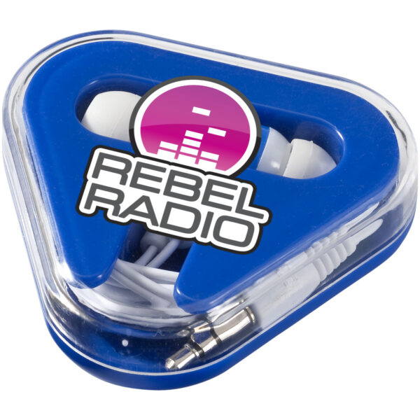 Rebel earbuds – Royal blue with logo
