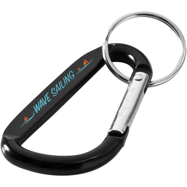 Timor carabiner keychain – Solid black with logo