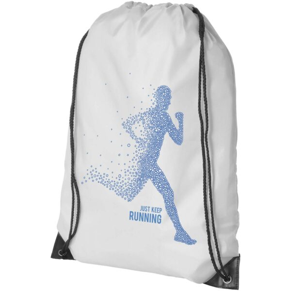 Oriole premium drawstring bag 5L – White with logo