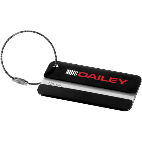 Discovery luggage tag – Solid black with logo