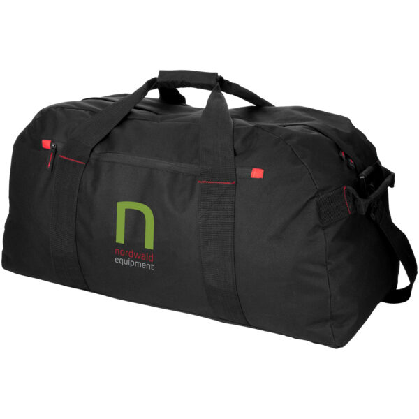 Vancouver extra large travel duffel bag 75L – Solid black with logo