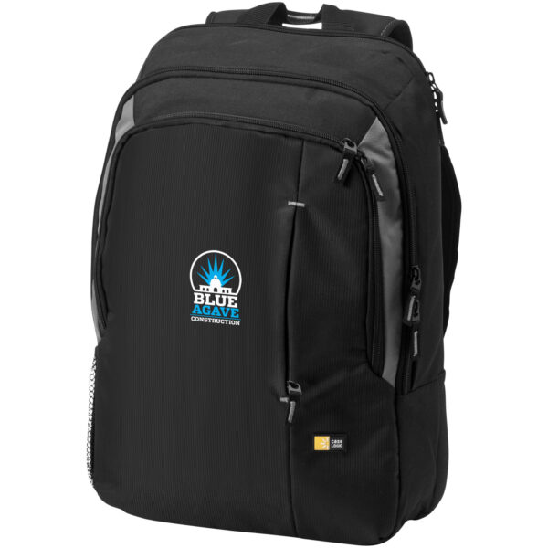 Case Logic Reso 17" laptop backpack 25L – Solid black with logo