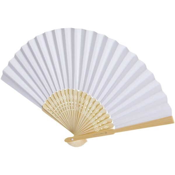 Carmen hand fan – White with logo
