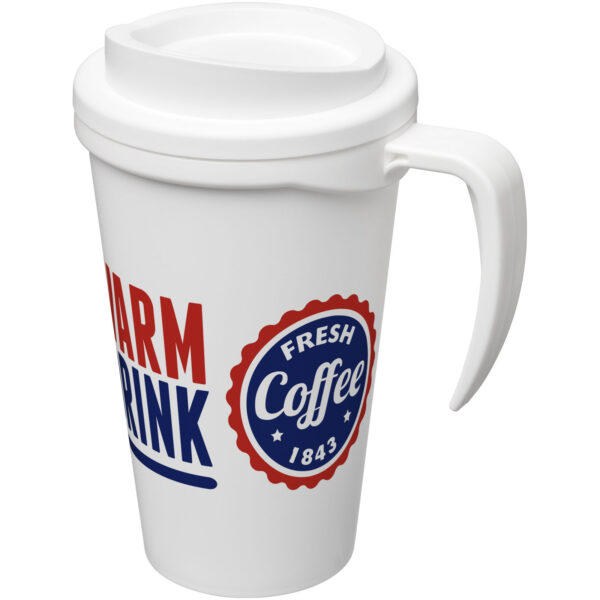 Americano® Grande 350 ml insulated mug – White with logo