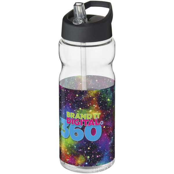 H2O Active® Base 650 ml spout lid sport bottle – Transparent with logo