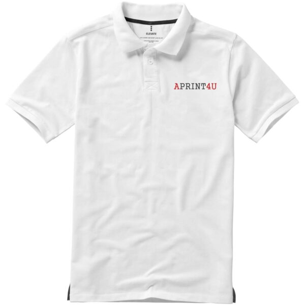 Calgary short sleeve men's polo – White with logo