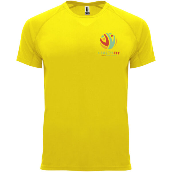 Bahrain short sleeve men's sports t-shirt – Yellow with logo
