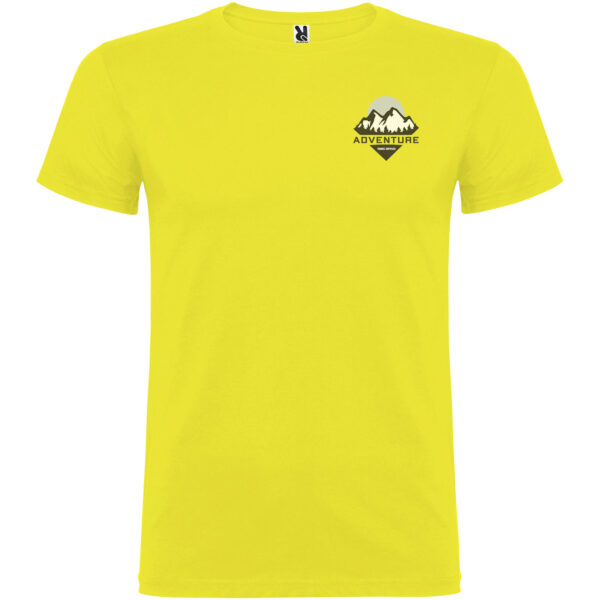 Beagle short sleeve men's t-shirt – Yellow with logo