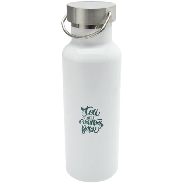 Thor 500 ml RCS certified recycled stainless steel water bottle – White with logo