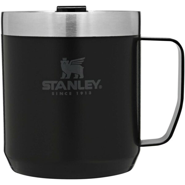 Stanley Classic 350 ml camp mug – Solid black front view