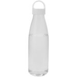 Bergen 800 ml recycled plastic water bottle – Transparent clear front view