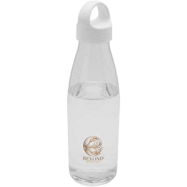 Bergen 800 ml recycled plastic water bottle – Transparent clear with logo
