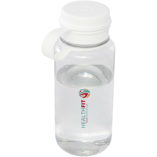 Ryder 900 ml RCS certified RPET sport bottle with multi-function lid – White with logo