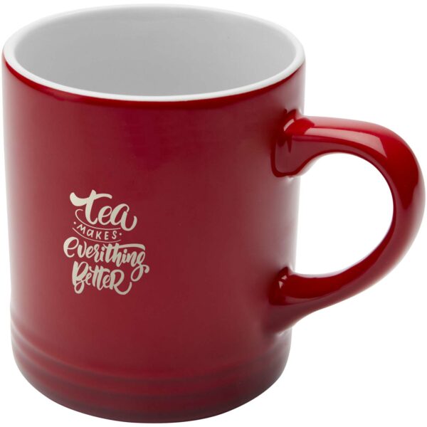 Laguna 330 ml ceramic mug – Red with logo