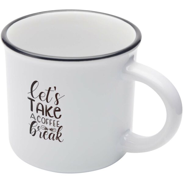 Bari 240 ml ceramic mug – White with logo