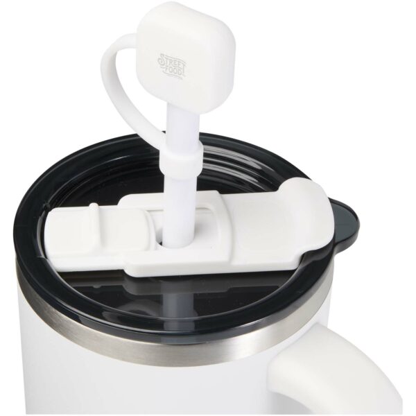 Sip silicone straw cover – White with logo