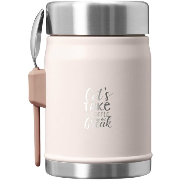 Stanley Legendary 400 ml food jar with spork – Light pink with logo