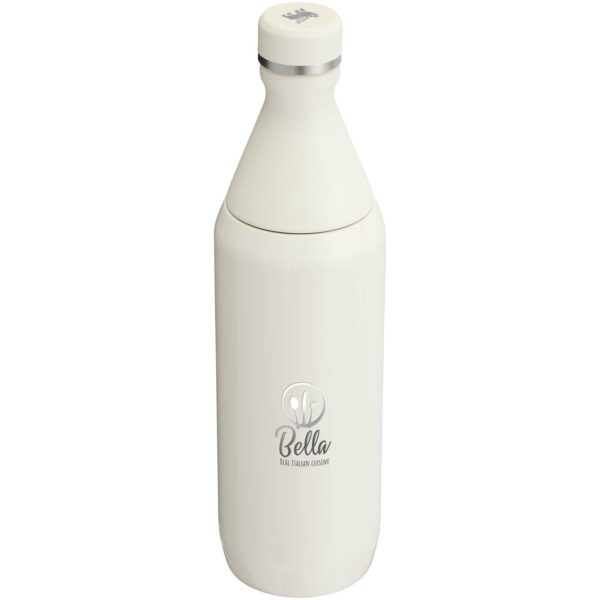 Stanley All Day Slim 600 ml water bottle – Cream with logo