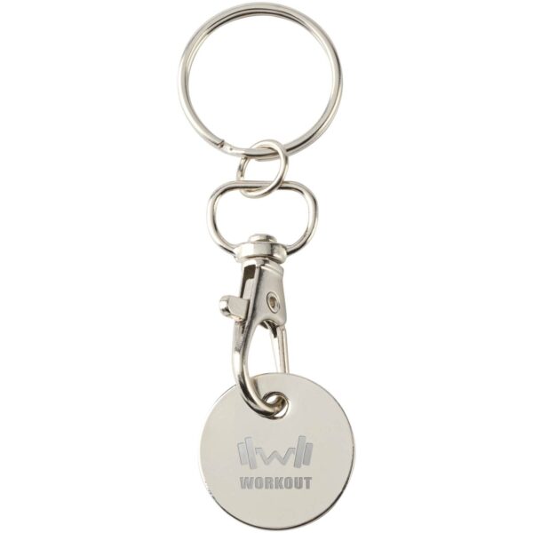 Rory keyring with trolley coin – White with logo