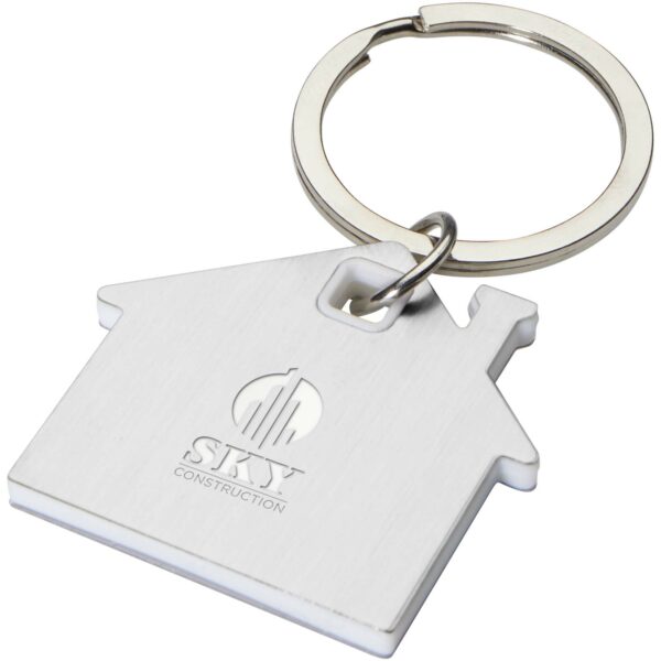 Nook house-shaped keychain – White with logo