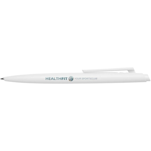 Ipe RCS recycled ballpoint pen (blue ink) – White with logo