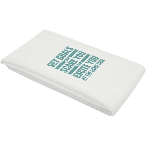 Althea sport towel 50x100 cm – White with logo