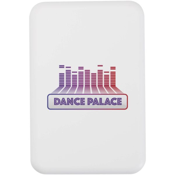 Acrab 5000 mAh 15W magnetic wireless power bank with 20W PD - made from recycled plastic – White with logo