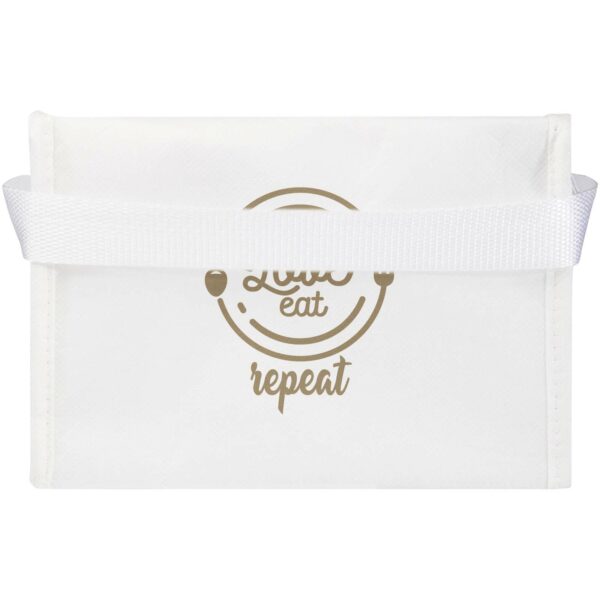 Spectrum 6-can recycled non-woven cooler bag 4L – White with logo