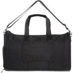 Rhine GRS recycled expandable duffel bag 35L – Solid black front view
