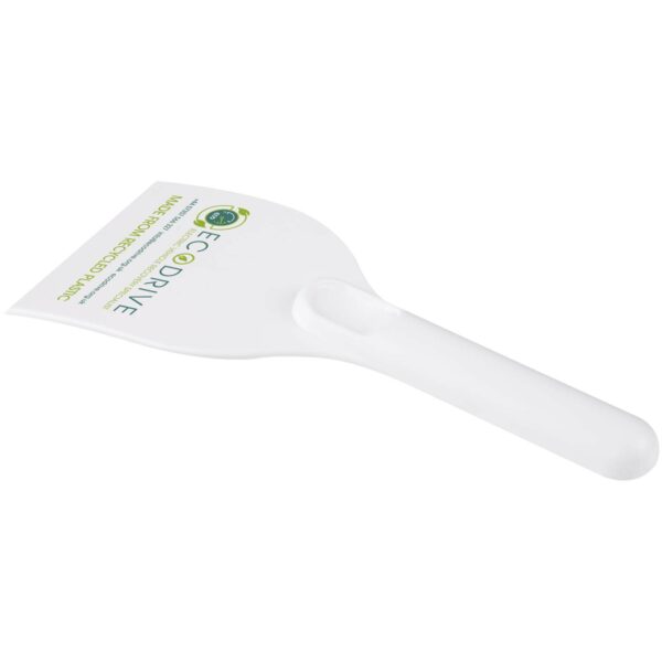 Chilly large recycled plastic ice scraper – White with logo