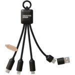 SCX.design C13 20W 5-in-1 charging cable – Solid black back view