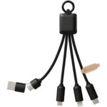 SCX.design C13 20W 5-in-1 charging cable – Solid black front view