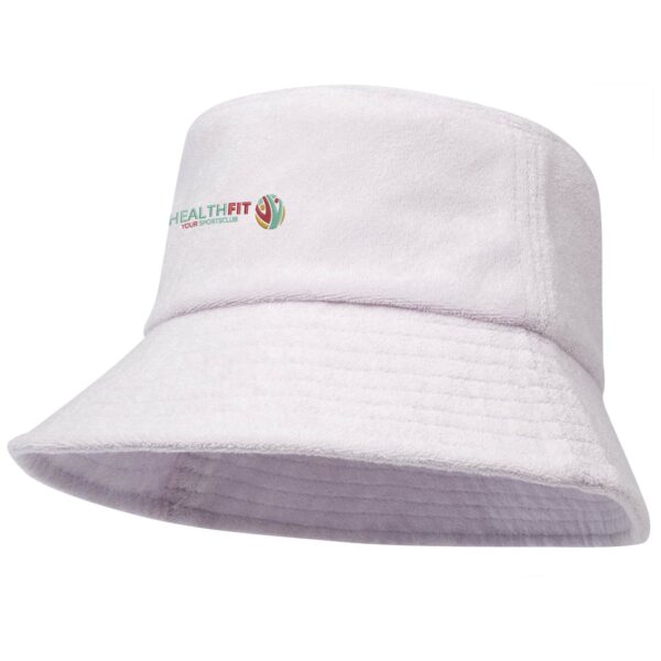 Melo GRS recycled terry sun hat – Lilac with logo