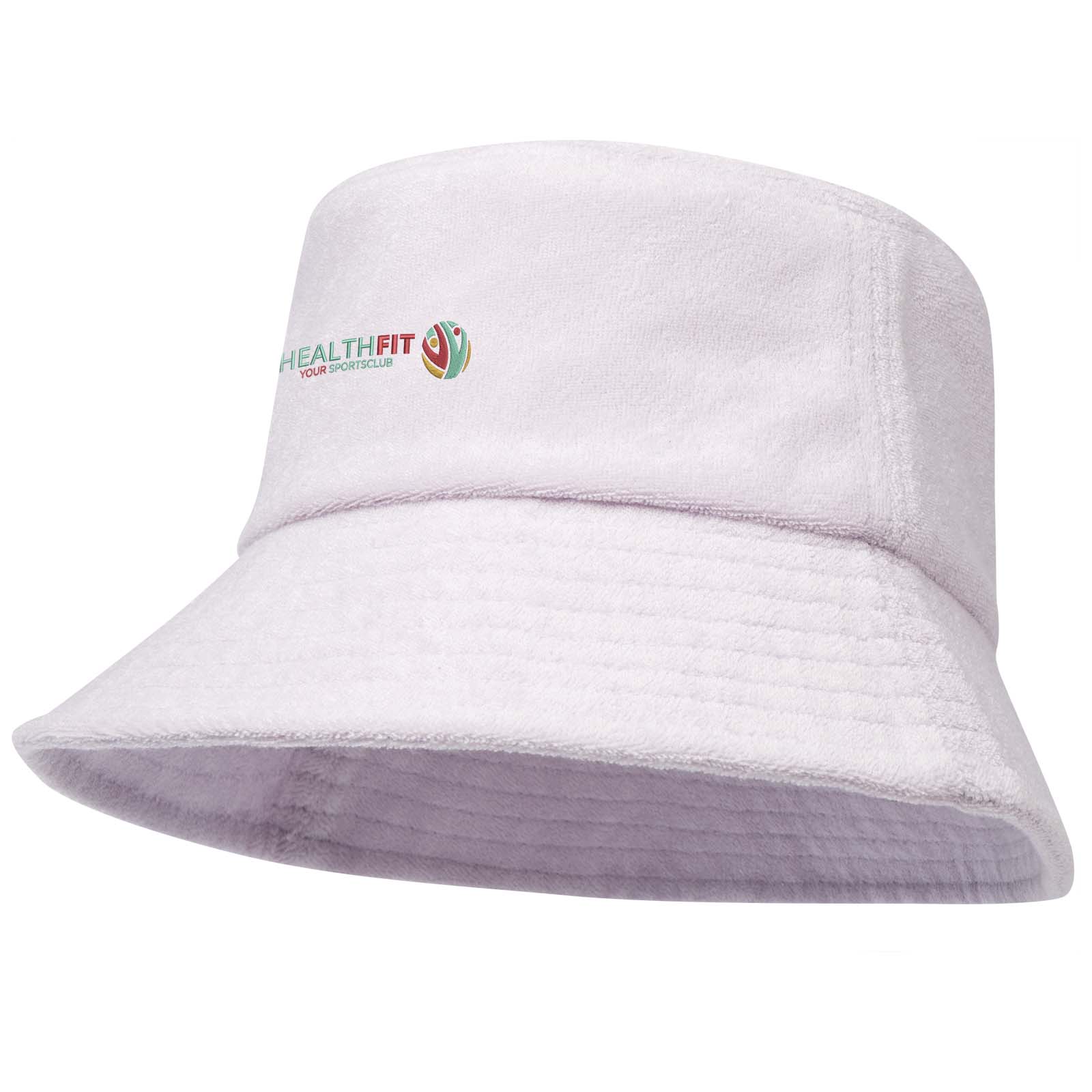 Melo GRS recycled terry sun hat – Lilac with logo Melo GRS recycled terry sun hat – Lilac with logo