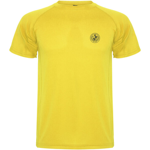 Montecarlo short sleeve kids sports t-shirt – Yellow with logo