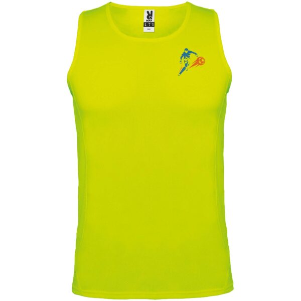 Andre men's sports vest – Fluor Yellow with logo