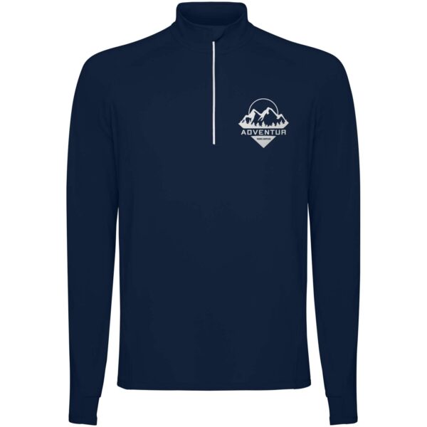 Estambul long sleeve men's half zip sweatshirt – Navy Blue with logo